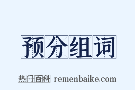 预分组词是什么意思的图片